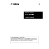 Yamaha PW5000 Användarmanual
