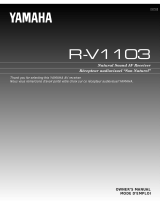Yamaha R-V1103 Användarmanual