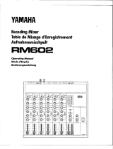 Yamaha RM602 Användarmanual