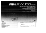 Yamaha RX-1130 Bruksanvisning