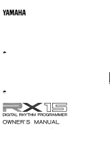 Yamaha RX15 Bruksanvisning