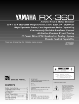Yamaha RX-360 Bruksanvisning
