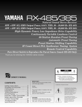 Yamaha RX-485 Användarmanual