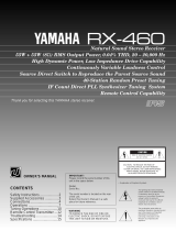 Yamaha RX-460 Användarmanual