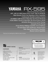 Yamaha RX-595 Användarmanual