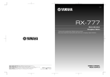 Yamaha RX-777 Användarmanual