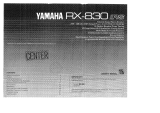 Yamaha RX-830 Bruksanvisning