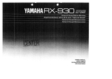 Yamaha RX-930 Bruksanvisning