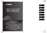 Yamaha RX-A1030 Användarguide