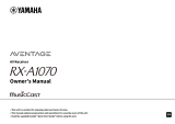 Yamaha RX-A1070 Bruksanvisning