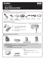 Yamaha RX-A2000 Referens guide