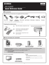 Yamaha RX-A3000 Referens guide