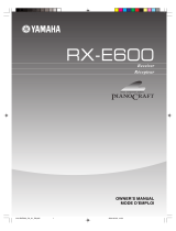 Yamaha RX-E600 Bruksanvisning