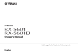 Yamaha RX-S601D Användarmanual