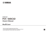 Yamaha RX-S602 Bruksanvisning
