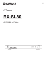 Yamaha RX-SL80 Användarmanual