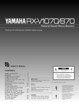 Yamaha RX-V870 Användarmanual