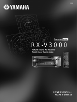 Yamaha RXV3000 Användarmanual
