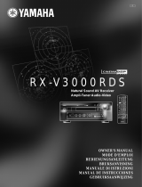 Yamaha RXV3000RDS Användarmanual