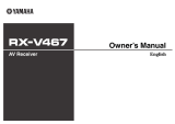 Yamaha RX-V467 Bruksanvisning
