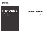 Yamaha RX-V567 Bruksanvisning
