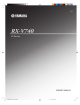 Yamaha RX-V740RDS Användarmanual