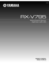 Yamaha RX-V795 Användarmanual