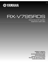 Yamaha RX-V795RDS Användarmanual