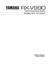 Yamaha RX-V990 Användarmanual