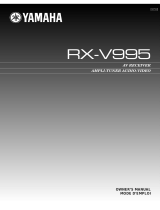 Yamaha RX-V995 Användarmanual