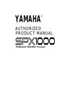Yamaha SPX1000 Bruksanvisning
