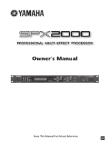 Yamaha SPX2000 Användarmanual