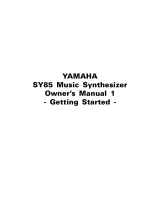 Yamaha SY85 Bruksanvisning