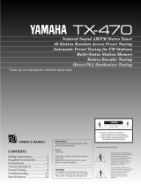 Yamaha TX-470 Bruksanvisning
