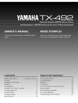 Yamaha TX-492 Bruksanvisning