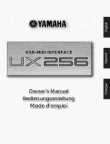 Yamaha UX256 Användarmanual