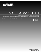 Yamaha YST-SW300 Bruksanvisning