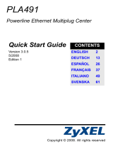 ZyXEL Communications Powerline Ethernet Multiplug Center PLA491 Användarmanual