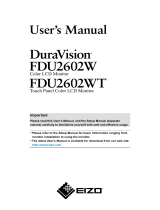 Eizo DuraVision FDU2602W Användarmanual