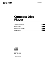 Sony CDP-CX235 - Mega Changer Användarmanual