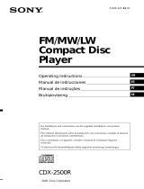 Sony CDX-2500R Användarmanual