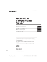 Sony CDX-3160 Användarmanual