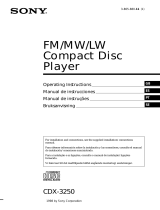 Sony CDX-3250 Användarmanual