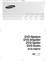 Samsung DVD-HD870 Bruksanvisning