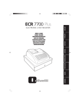 Olivetti ECR 7700 Plus Bruksanvisning
