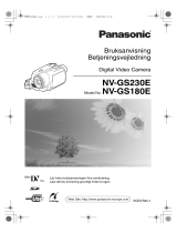 Panasonic NVGS180E Bruksanvisning