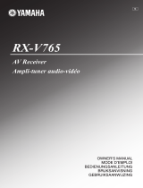 Yamaha RXV765 - RX AV Receiver Bruksanvisning