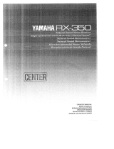 Yamaha RX-350 Bruksanvisning
