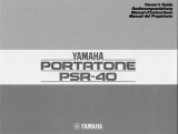 Yamaha PortaTone PSR-40 Bruksanvisning