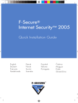 F-SECURE F-Secure Internet Security 2005 Användarmanual